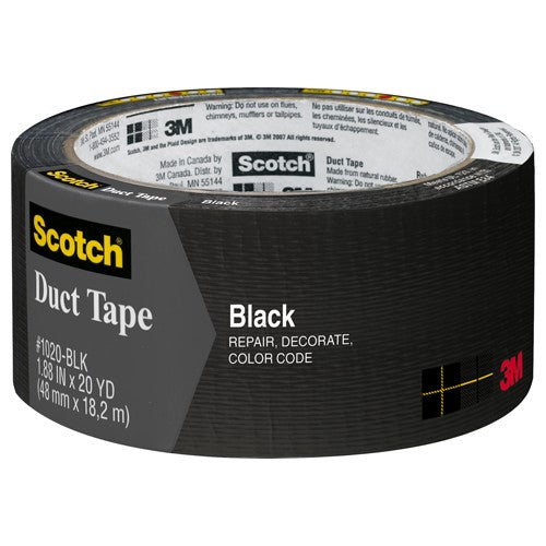 3M Duct Tape Black 3920-BK 1.88″ × 20 yd (48 mm × 18 2 m) - Industrial Tool & Supply