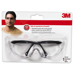 3M Safety Eyewear 90970H1-C Black Clear Lens Anti-Scratch - Industrial Tool & Supply