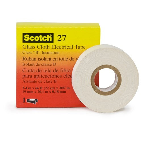 3M Glass Cloth Electrical Tape 27 1/2″ × 66 ft - Industrial Tool & Supply