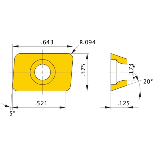 AEMW1503093ER UTI20T INSERT