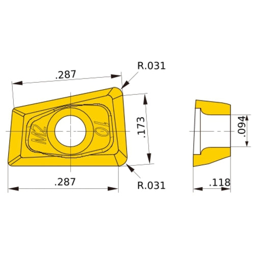 QOMT0830R-M2 MP7130 MILLING INSERT