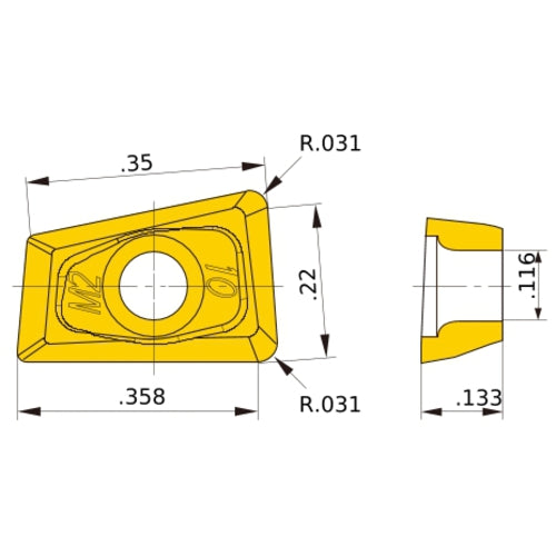 QOMT0934R-M2 MP6120 MILLING INSERT