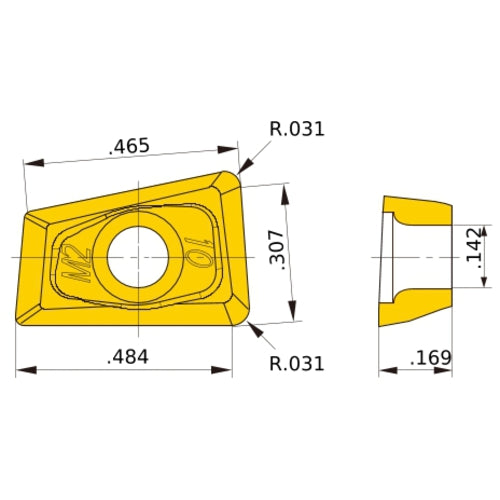 QOMT1443R-M2 MP6130 MILLING INSERT