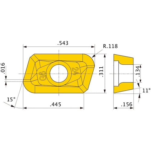 XPGT13T3PDFR-G75 HTI10 INSERT