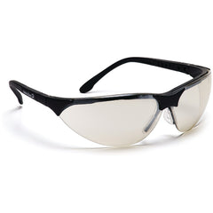 Safety Glasses - Mirror Lens, Black Frame Rendezvous Style - Industrial Tool & Supply