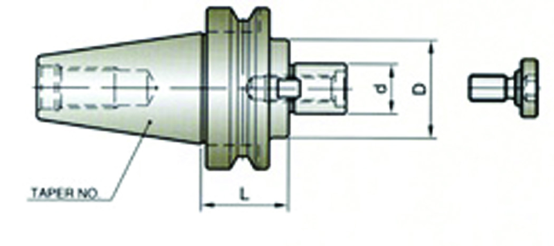 1-1/2 BT50 SHELL MILL HLDR EM - Industrial Tool & Supply