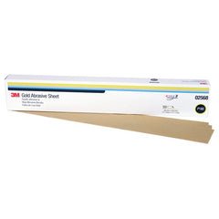 3M Gold Abrasive Sheet 02568 P180 grade 2 3/4″ × 17 1/2″ 50 sheets per pack - Industrial Tool & Supply