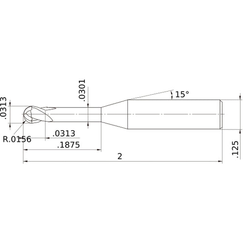 MS2XLBD1/32N0187 CARBIDE ENDMILL