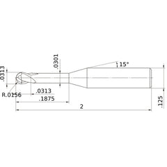 MS2XLBD1/32N0187 CARBIDE ENDMILL