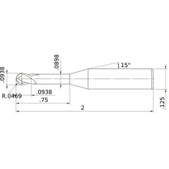 MS2XLBD3/32N0750 CARBIDE ENDMILL