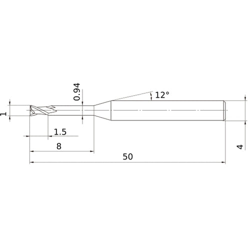 MS2XLD0100N080 CARBIDE ENDMILL