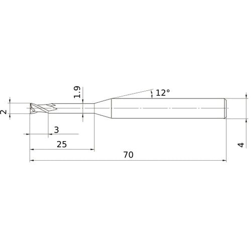 MS2XLD0200N250 CARBIDE ENDMILL