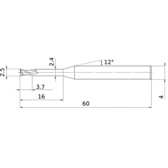 MS2XLD0250N160 CARBIDE ENDMILL