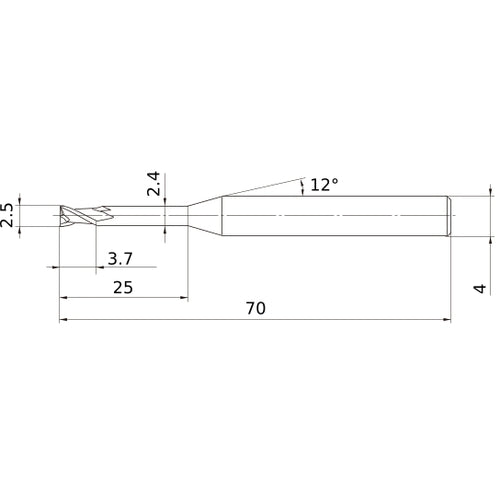 MS2XLD0250N250 CARBIDE ENDMILL