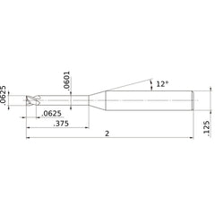 MS2XLD1/16N0375 CARBIDE ENDMILL