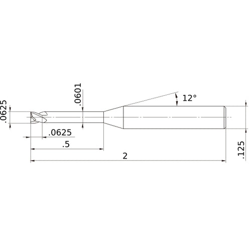 MS2XLD1/16N0500 CARBIDE ENDMILL