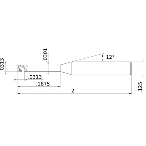 MS2XLD1/32N0187 CARBIDE ENDMILL