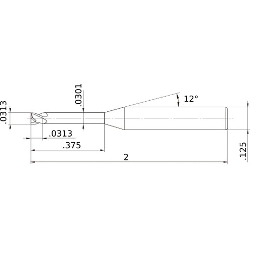 MS2XLD1/32N0375 CARBIDE ENDMILL