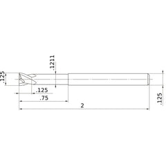 MS2XLD1/8N0750 CARBIDE ENDMILL