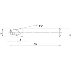 MS4ECD0300L45S04 CARBIDE ENDMILL