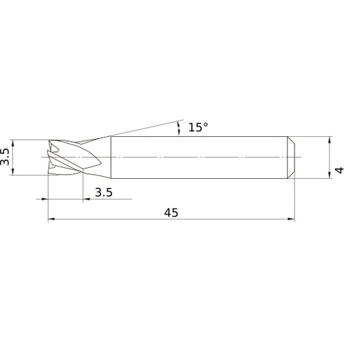 MS4ECD0350L45S04 CARBIDE ENDMILL
