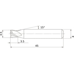 MS4ECD0350L45S04 CARBIDE ENDMILL