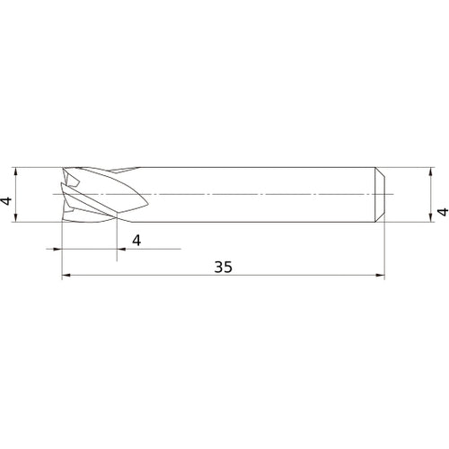 MS4ECD0400L35S04 CARBIDE ENDMILL