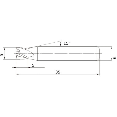 MS4ECD0500L35S06 CARBIDE ENDMILL