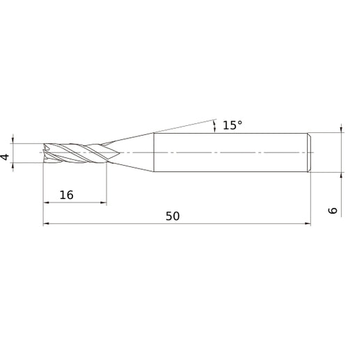 MS4JCD0400 CARBIDE ENDMILL