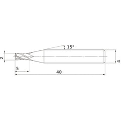 MS4MCD0200 CARBIDE ENDMILL