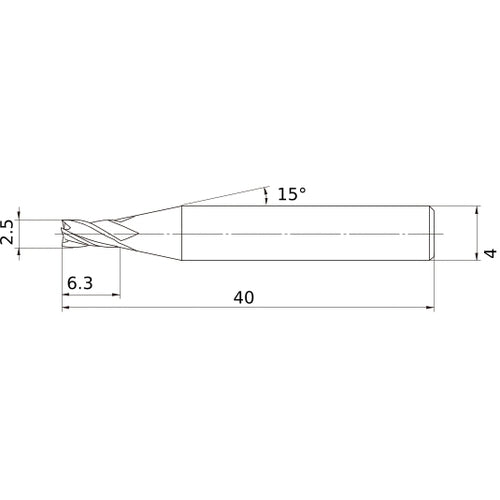 MS4MCD0250 CARBIDE ENDMILL