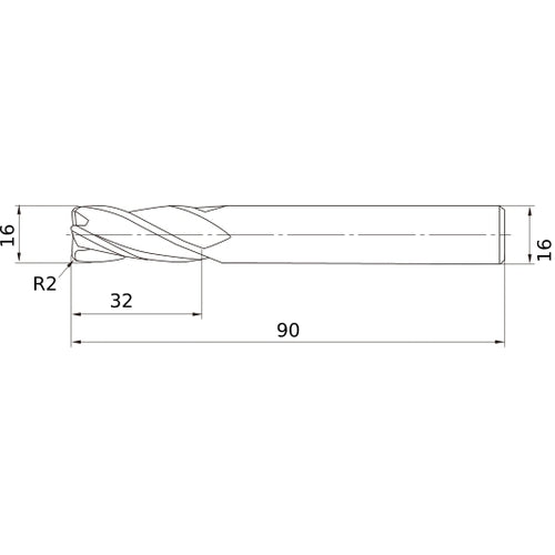 MS4MRBD1600R200 CARBIDE ENDMILL