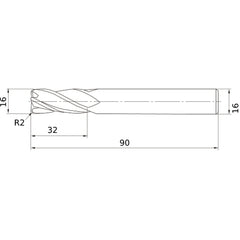 MS4MRBD1600R200 CARBIDE ENDMILL