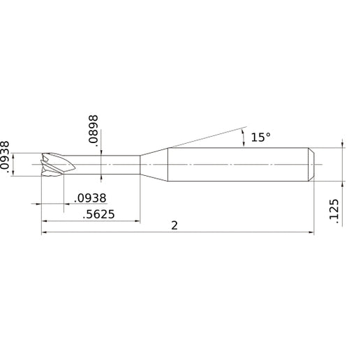 MS4XLD3/32N0562 CARBIDE ENDMILL