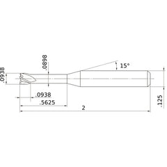 MS4XLD3/32N0562 CARBIDE ENDMILL