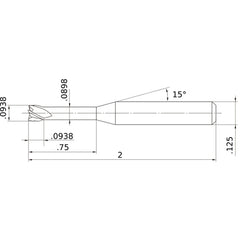 MS4XLD3/32N0750 CARBIDE ENDMILL