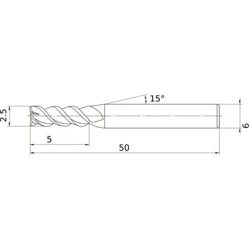 MSMHZDD0250 CARBIDE ENDMILL