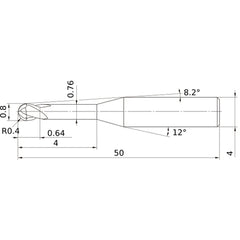 VF2XLBR0040N040S04 CARBIDE ENDMILL