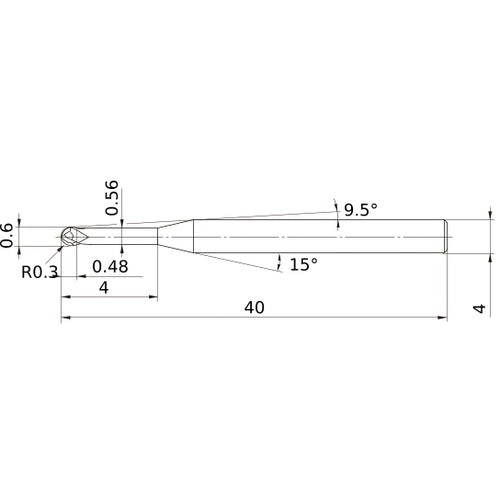 VF2XLBSR0030N040 SOLID CARBIDE EM