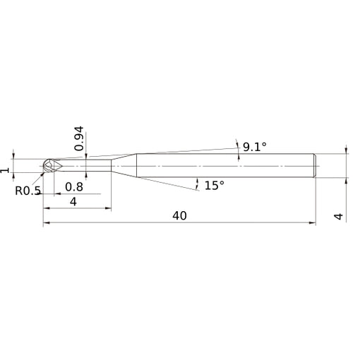 VF2XLBSR0050N040 SOLID CARBIDE EM