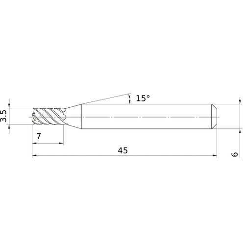 VFSDD0350 SOLID CARBIDE EM