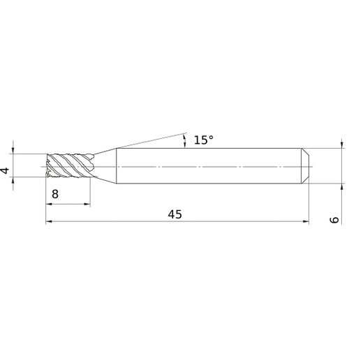 VFSDD0400 SOLID CARBIDE EM