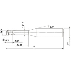 VQ4SVBD1/8 CARBIDE ENDMILL