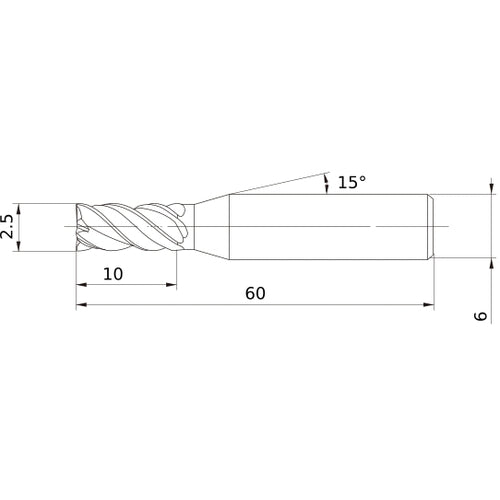 VQJHVD0250 CARBIDE ENDMILL