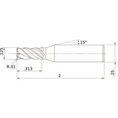 VQMHVRBD1/8R010 CARBIDE ENDMILL