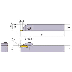 GYQLUS16D00-H08 TURNING HOLDER