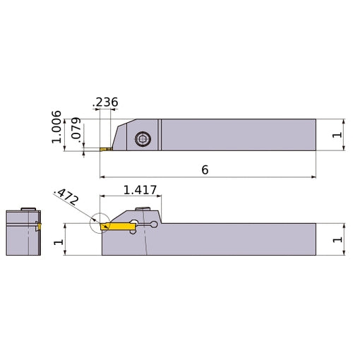 GYQRUS16D00-D06 TURNING HOLDER