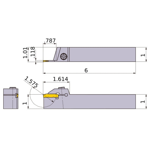 GYQRUS16D00-F20 TURNING HOLDER