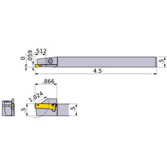 GYSLUS08B00-C13 TURNING HOLDER