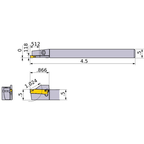 GYSLUS08B00-F13 TURNING HOLDER